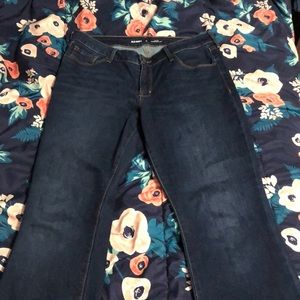 Mid-Rise Dark Blue Bootcut Jeans